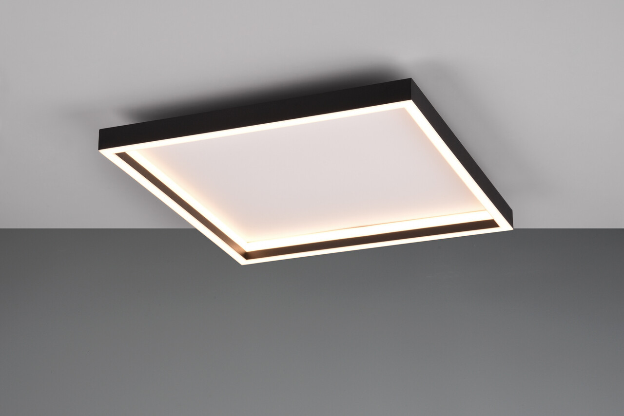 Plafoniera Rotonda, RL, 35x35x5.8 cm, 20W, 1x SMD, metal, negru mat - imagine 5